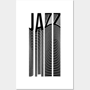 Jazz typography logo Posters and Art